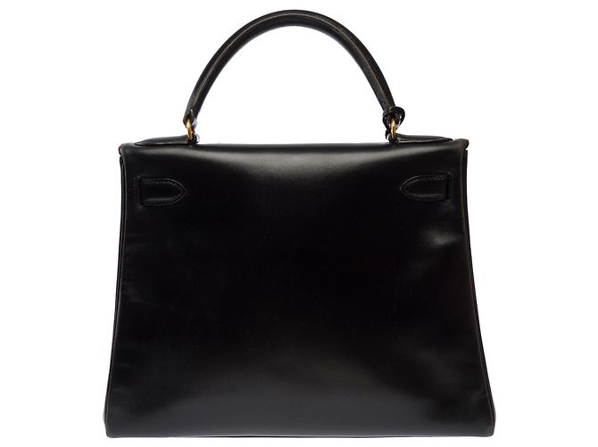 Hermès Borsa HERMES Kelly 28 in Pelle Nera - 103709 Nero - vista 4