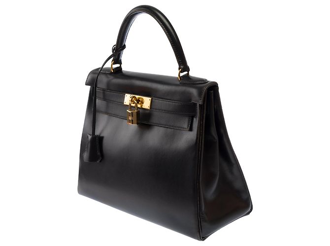 Hermès Borsa HERMES Kelly 28 in Pelle Nera - 103709 Nero - vista 5