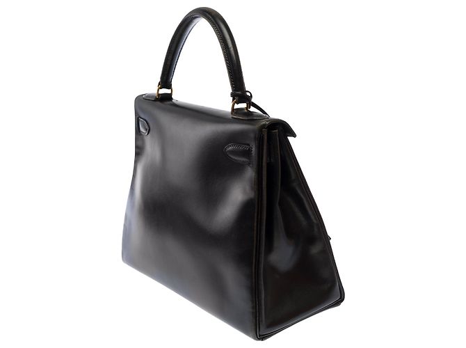 Hermès Borsa HERMES Kelly 28 in Pelle Nera - 103709 Nero - vista 6