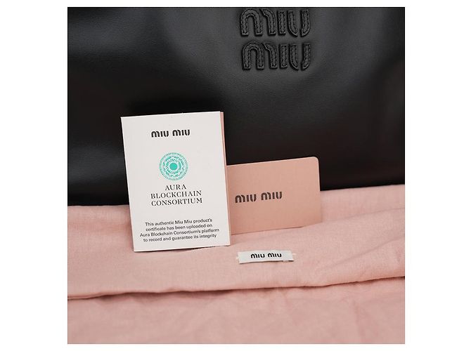 Borsa a mano Miu Miu Soft Calf Beau Nero - vista 15