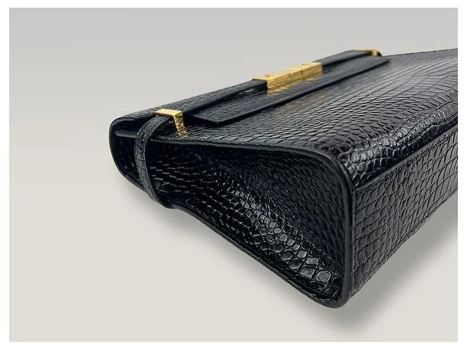 Borsa Manhattan Medium in pelle coccodrillo Saint Laurent Verde - vista 5