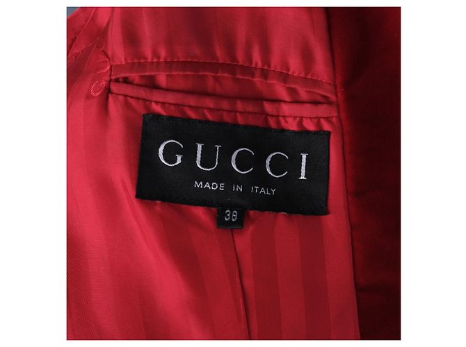 Completo pantalone in velluto di cotone rosso Gucci di Tom Ford - vista 10