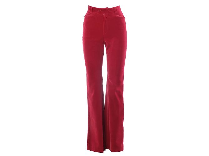 Completo pantalone in velluto di cotone rosso Gucci di Tom Ford - vista 11