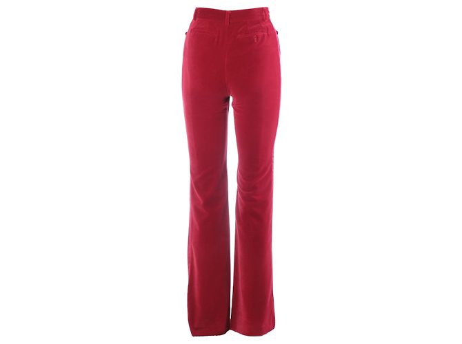 Completo pantalone in velluto di cotone rosso Gucci di Tom Ford - vista 12