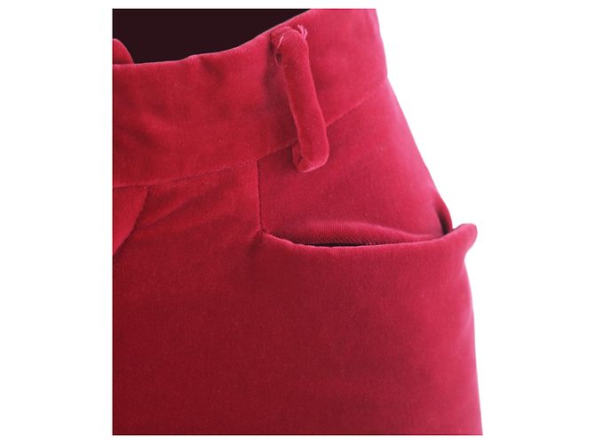 Completo pantalone in velluto di cotone rosso Gucci di Tom Ford - vista 14