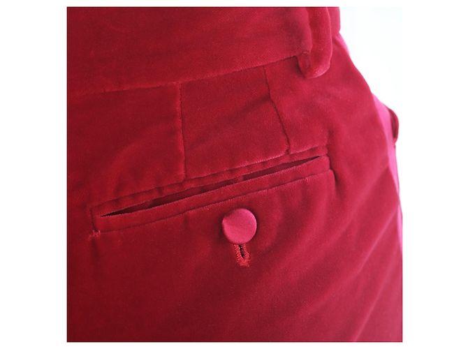 Completo pantalone in velluto di cotone rosso Gucci di Tom Ford - vista 15