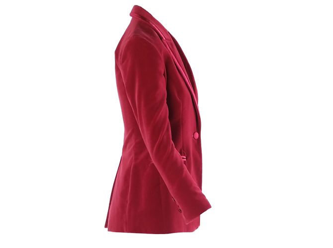 Completo pantalone in velluto di cotone rosso Gucci di Tom Ford - vista 6