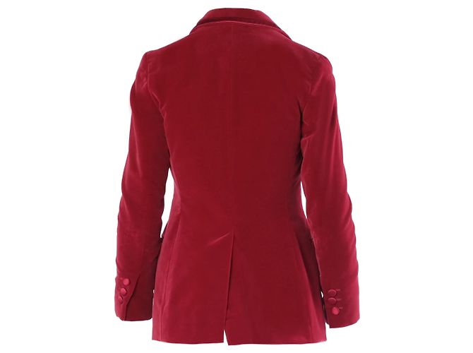 Completo pantalone in velluto di cotone rosso Gucci di Tom Ford - vista 7
