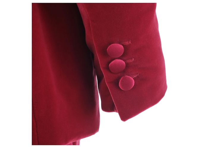 Completo pantalone in velluto di cotone rosso Gucci di Tom Ford - vista 8