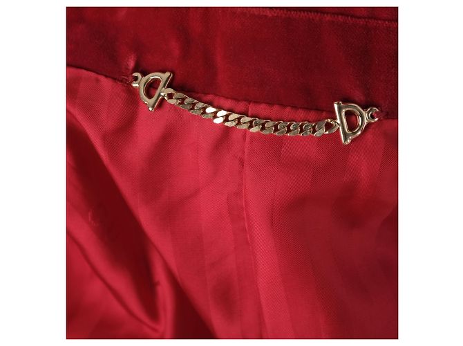 Completo pantalone in velluto di cotone rosso Gucci di Tom Ford - vista 9