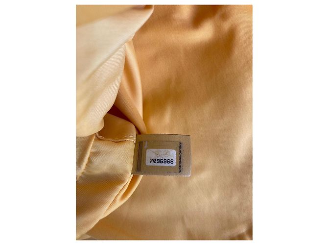 Borsa Tote Chanel in Tela Gialla Giallo - vista 2