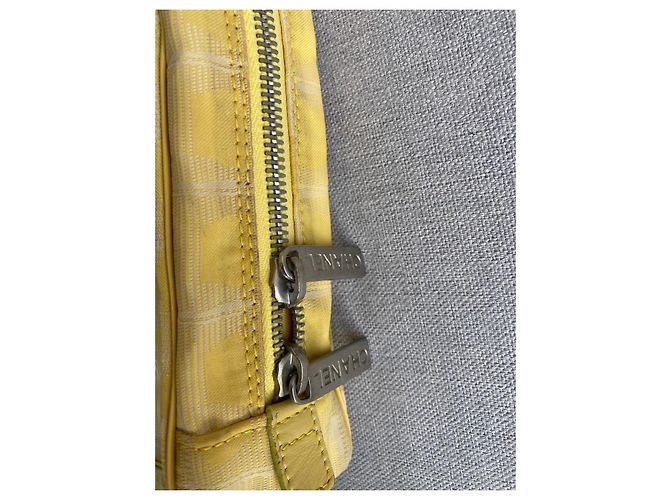 Borsa Tote Chanel in Tela Gialla Giallo - vista 8