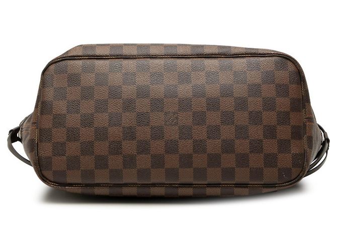 Borsa Tote Louis Vuitton Damier Neverfull MM in marrone Cerise Red Rosso Fuschia - vista 3