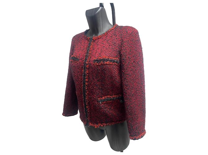 Timeless Giacca con zip in tweed Lesage rossa e nera Chanel – Taglia 38 - vista 2