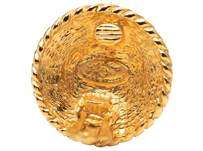 Orecchini a clip rotondi Chanel Coco Mark D'oro - vista 3