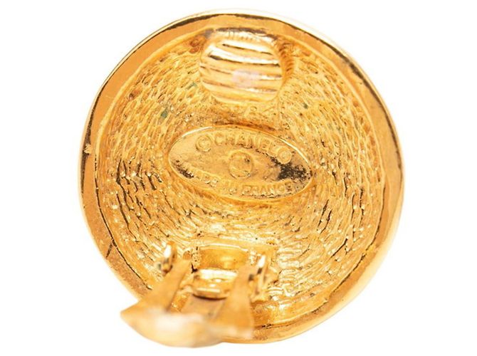 Orecchini a clip Chanel Coco Mark Matelassé placcati oro Golden - Ansicht 3