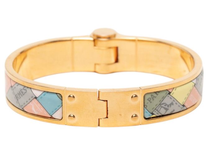 Pulsera rígida Hermès Charnière PM Bold Multicolor Dorado - vista 3