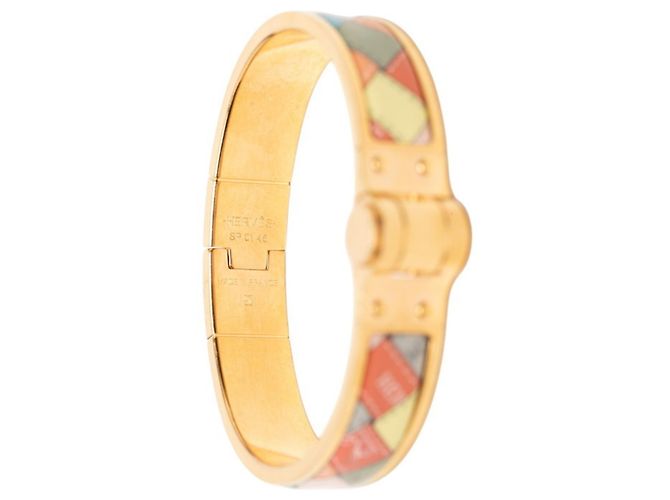 Pulsera rígida Hermès Charnière PM Bold Multicolor Dorado - vista 4