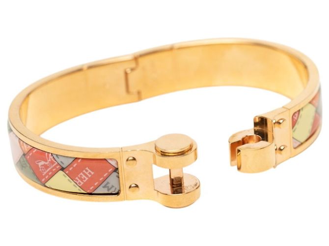 Pulsera rígida Hermès Charnière PM Bold Multicolor Dorado - vista 5