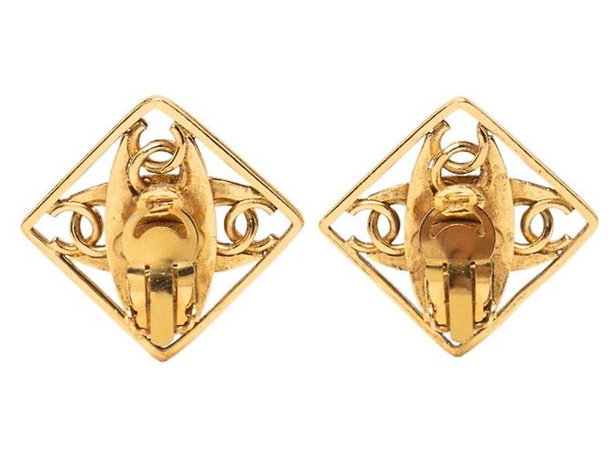 Timeless Orecchini clip Chanel Coco Mark Vintage D'oro - vista 2