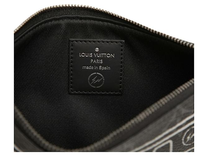 Pochette Louis Vuitton x Fragment Monogram Eclipse Flash Nero - vista 5