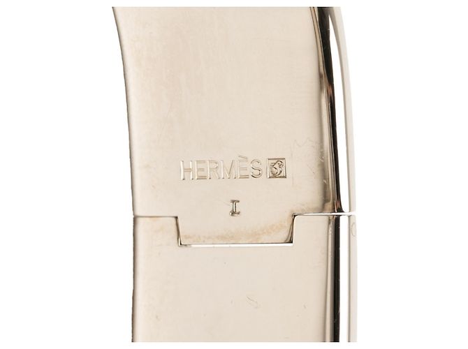 Clic H Hermès Bracelet Hermes Clic Clac H PM Argenté Blanc - vue 5