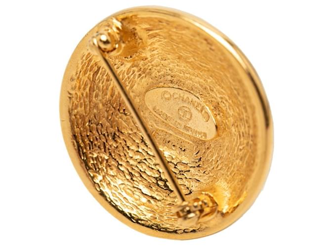 Spilla Chanel Coco Mark Matelassé D'oro - vista 3