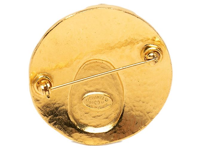 Spilla Vintage Chanel Coco Mark D'oro - vista 2