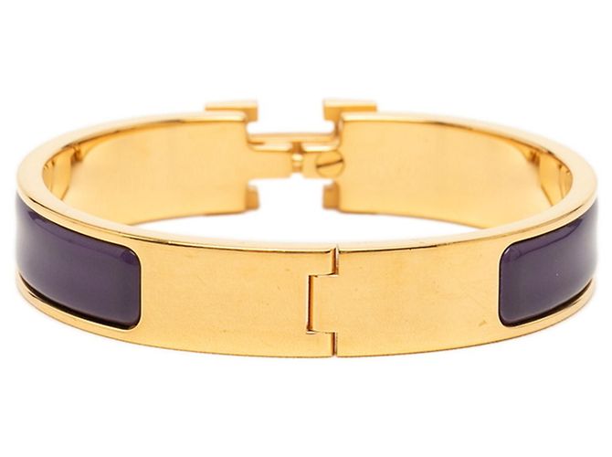 Hermès Hermes Click H PM Armband Golden Lila - Ansicht 3