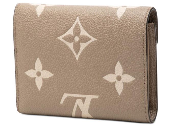 Louis Vuitton Monogram Empreinte Victorine Tri-fold Wallet Beige Grau Roh - Ansicht 2