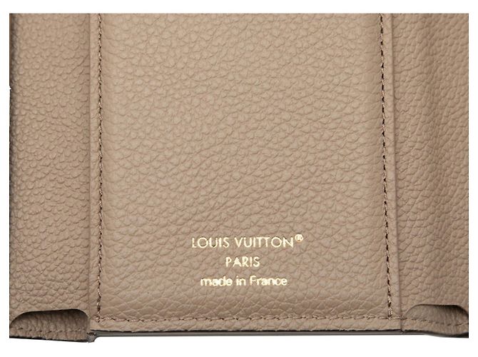 Louis Vuitton Monogram Empreinte Victorine Tri-fold Wallet Beige Grau Roh - Ansicht 6