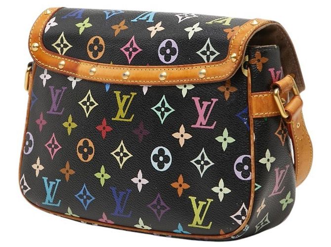 Borsa a tracolla Louis Vuitton Monogram Multicolor Sologne Marrone Nero - vista 2