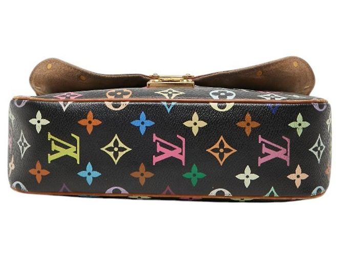Borsa a tracolla Louis Vuitton Monogram Multicolor Sologne Marrone Nero - vista 3