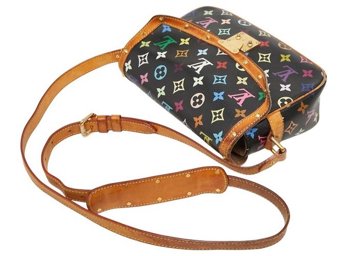 Borsa a tracolla Louis Vuitton Monogram Multicolor Sologne Marrone Nero - vista 4