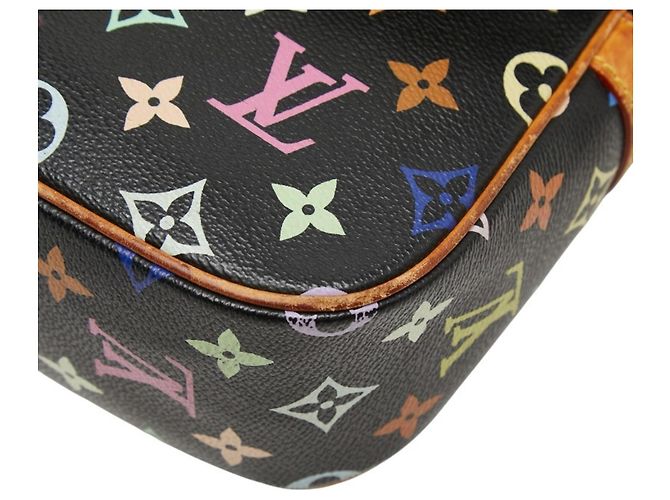 Borsa a tracolla Louis Vuitton Monogram Multicolor Sologne Marrone Nero - vista 5