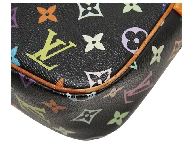 Borsa a tracolla Louis Vuitton Monogram Multicolor Sologne Marrone Nero - vista 7