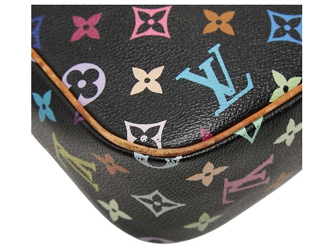 Borsa a tracolla Louis Vuitton Monogram Multicolor Sologne Marrone Nero - vista 8