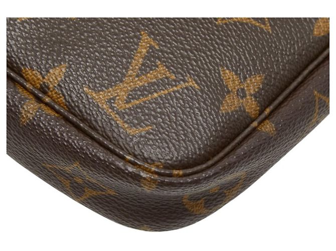 Borsa Louis Vuitton Monogram Pochette Accessoires Marrone - vista 4