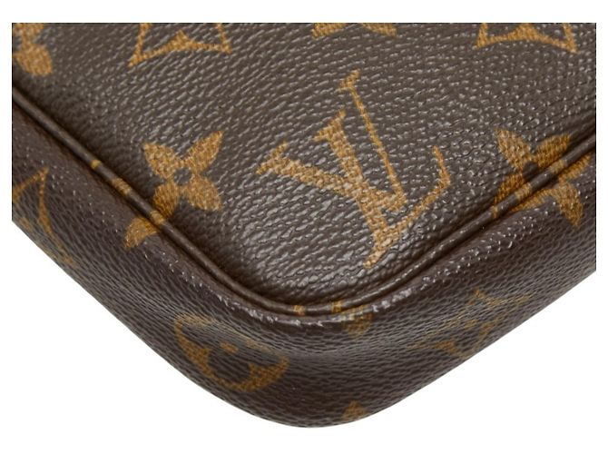 Borsa Louis Vuitton Monogram Pochette Accessoires Marrone - vista 5