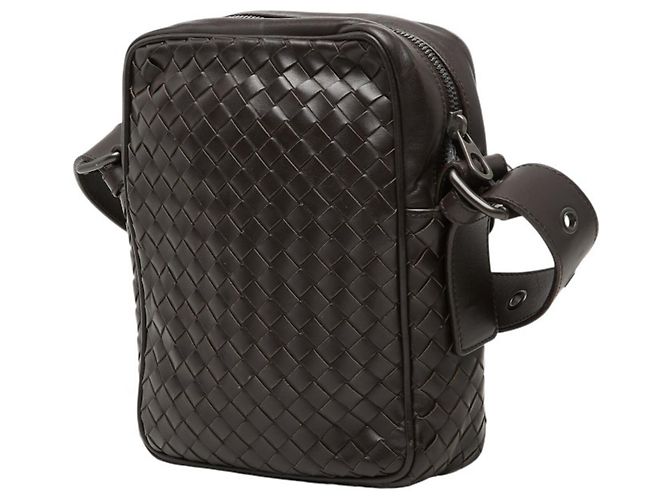 Borsa a tracolla in pelle marrone Intrecciato Bottega Veneta - vista 2