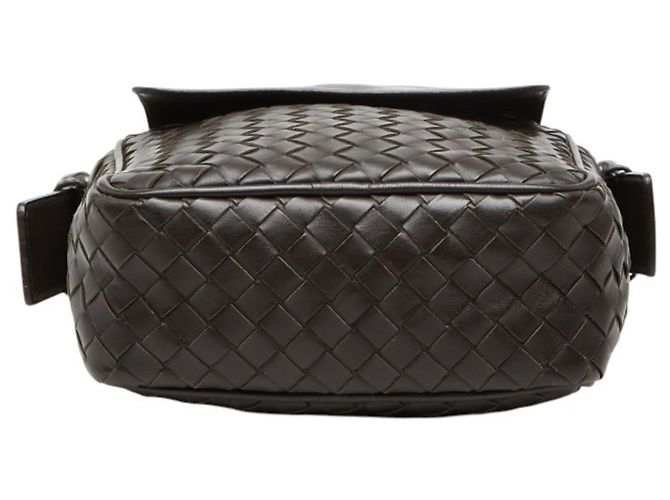 Borsa a tracolla in pelle marrone Intrecciato Bottega Veneta - vista 3