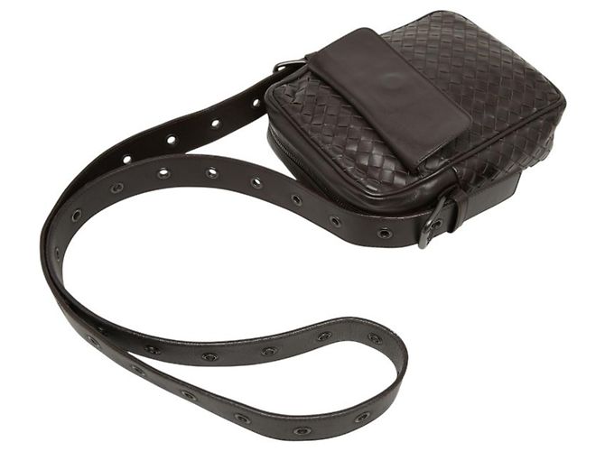 Borsa a tracolla in pelle marrone Intrecciato Bottega Veneta - vista 4