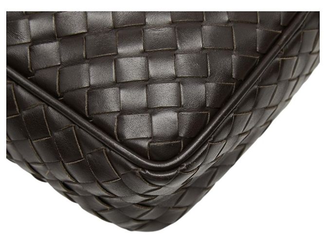 Borsa a tracolla in pelle marrone Intrecciato Bottega Veneta - vista 8