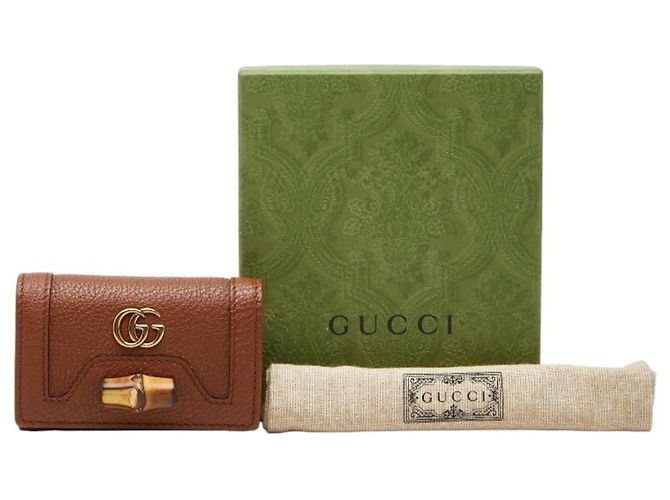 Estuche de 6 llaves Gucci Bamboo GG Marmont Castaño - vista 11