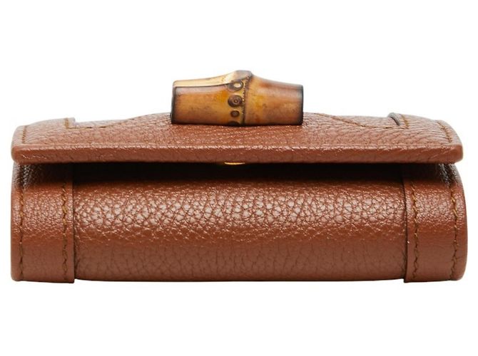 Estuche de 6 llaves Gucci Bamboo GG Marmont Castaño - vista 3
