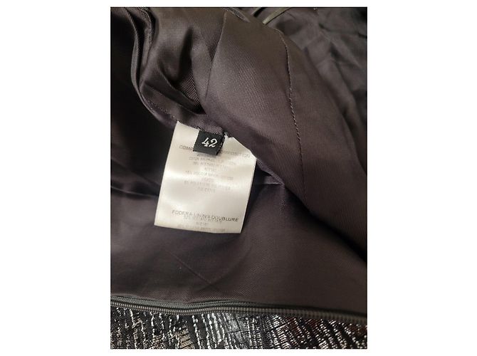 Abito Scultoreo Metallizzato Argento e Nero Alexander McQueen Silver hardware - vista 10