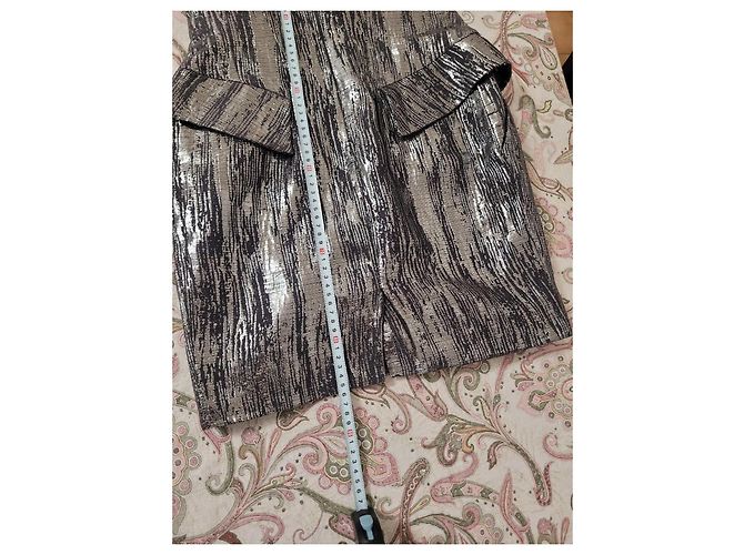 Abito Scultoreo Metallizzato Argento e Nero Alexander McQueen Silver hardware - vista 11