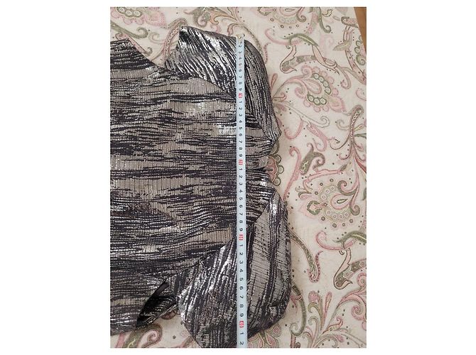 Abito Scultoreo Metallizzato Argento e Nero Alexander McQueen Silver hardware - vista 12