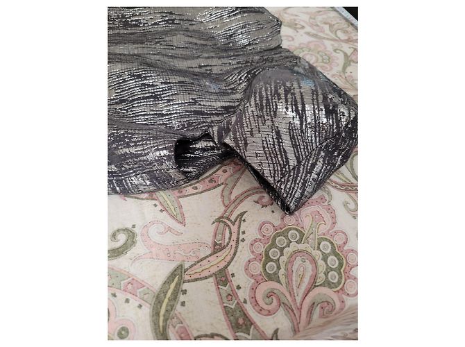 Abito Scultoreo Metallizzato Argento e Nero Alexander McQueen Silver hardware - vista 5