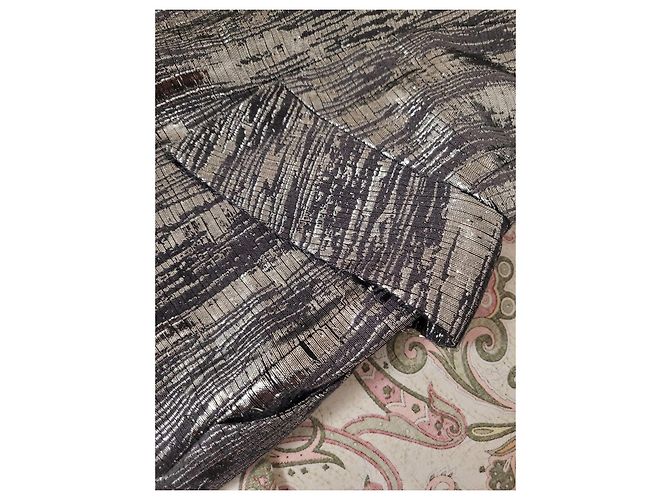 Abito Scultoreo Metallizzato Argento e Nero Alexander McQueen Silver hardware - vista 7